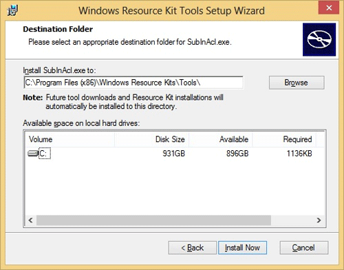 Windows Resource Kit Tools Setup Wizard
